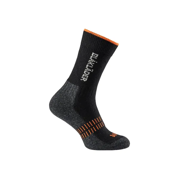 Functional sock WARM Black / NEON Orange