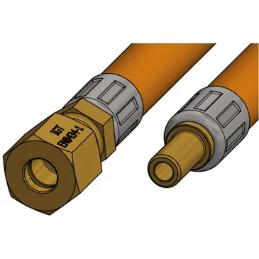 Gasslange, 8 mm rør - 8 mm stud