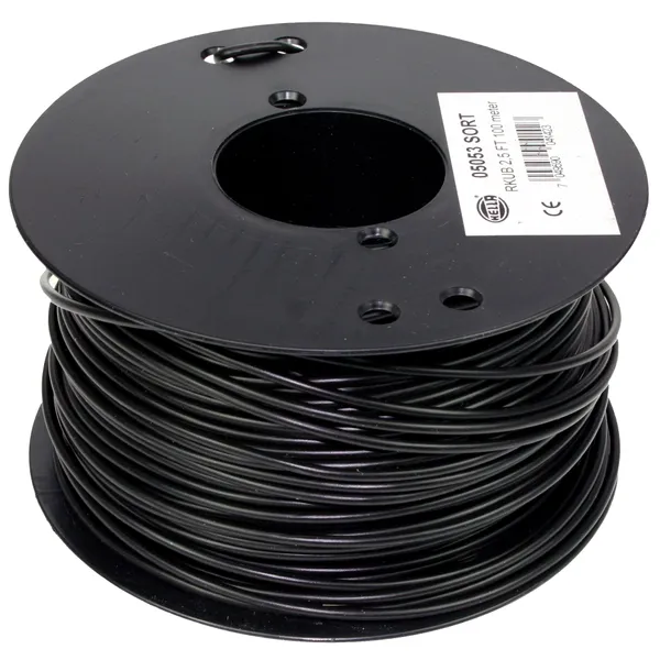 Oceanflex Elektrisk kabel fortinnet 2,5 mm2, 100 m, sort