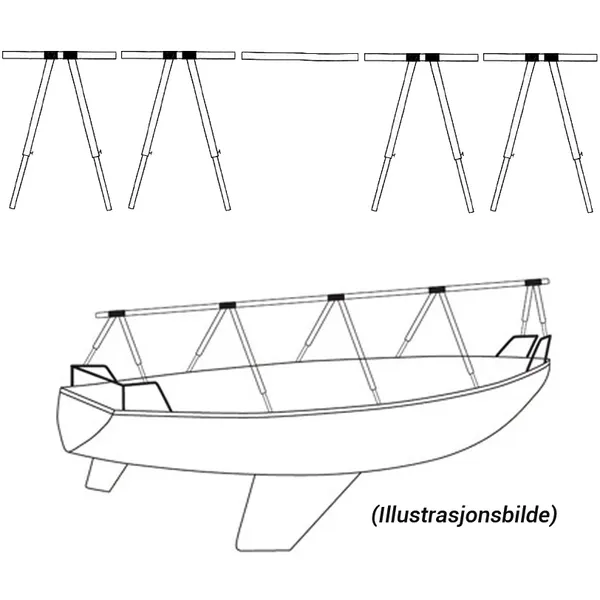 1852 Dekkstativ i aluminium m/bag