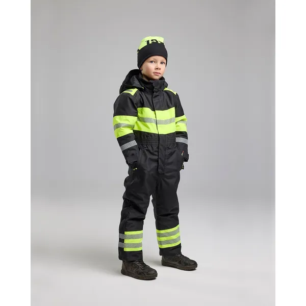 Vinterkjeledress Barn, Svart/Varselgul