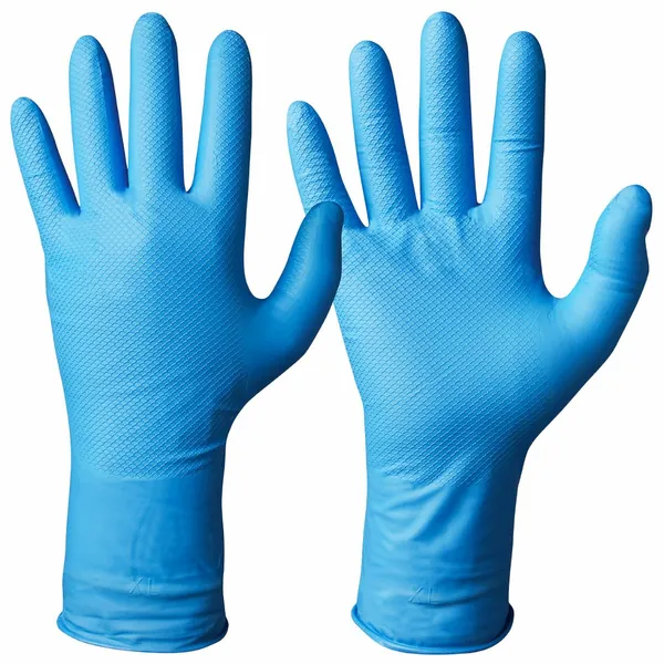 Hanske, Engangshanske, Fishscale, Nitril, Blå