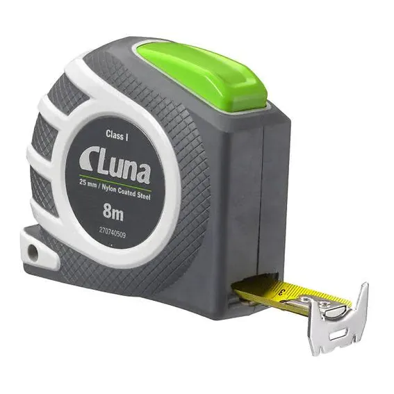 Målebånd 8 mtr. Magnetisk Autolock Luna