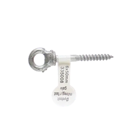 CAL Øyebolt m/tregj. fast 6x50mm