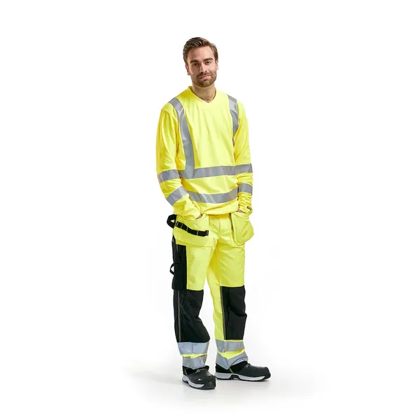 T-Skjorte Hi-Vis Gul Lang arm