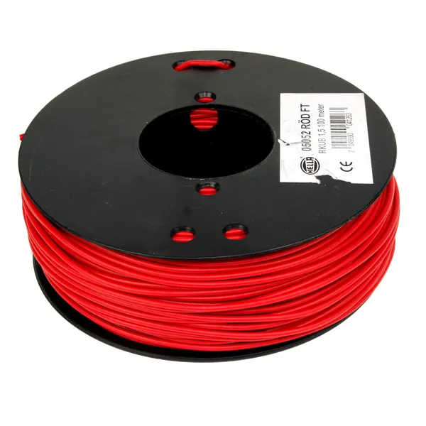 Oceanflex Elektrisk kabel fortinnet 1,5 mm2, 100 m, rød