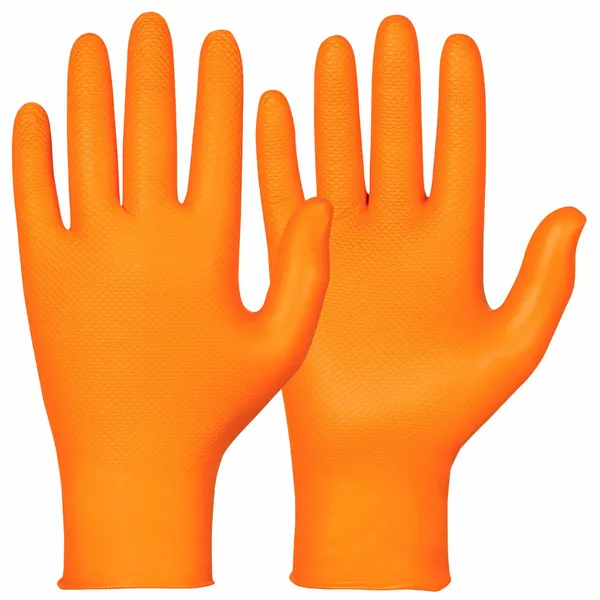 Hanske, Engangshanske, Chemstar Super Grip, Orange