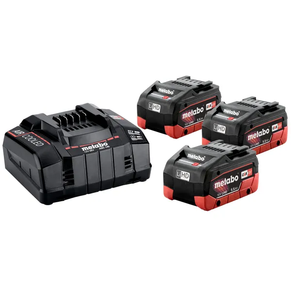 Metabo Batterisett, 3x5.5Ah HD m/lader