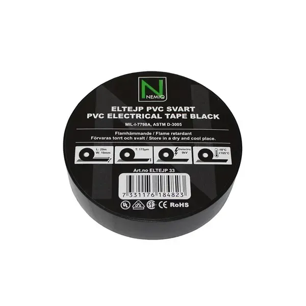 Elektrotape sort, 19 mm