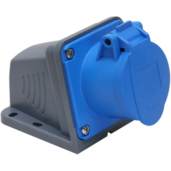 Veggkontakt, 32A, 3P+J, 9h, 230V, IP44