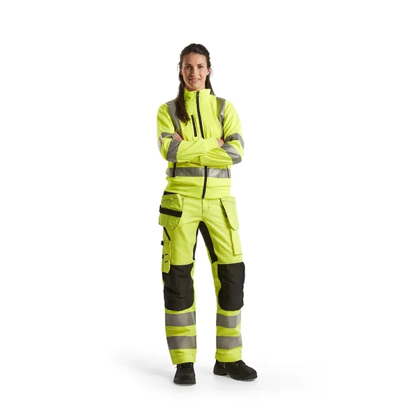 Varselbukse dame stretch Gul/Svart