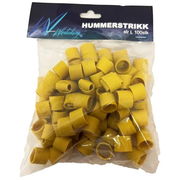 Hummerstrikk Str. L, 20 mm gul, 100pk, Westviking