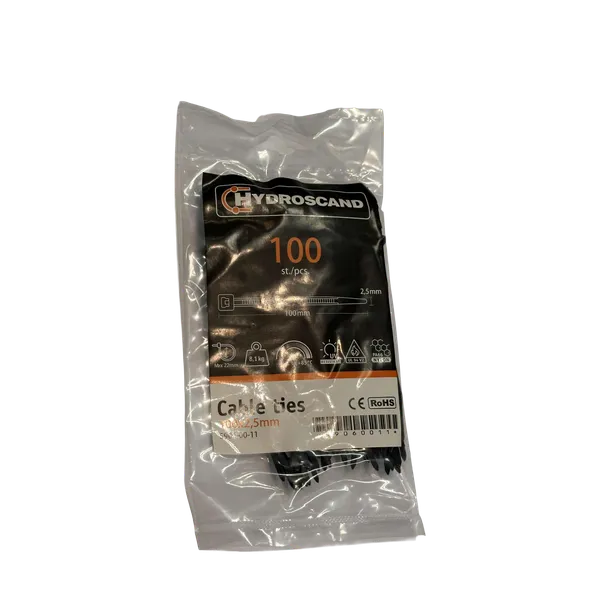 Strips 2,5x100 mm Svart