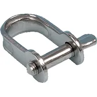 D-sjakkel rett, flat, rustfri