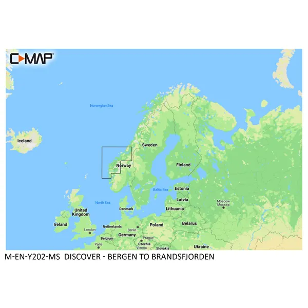C-Map Discover Bergen til Brandsfjorden