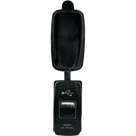 1852 USB A +C uttak Superswitch 12/24V