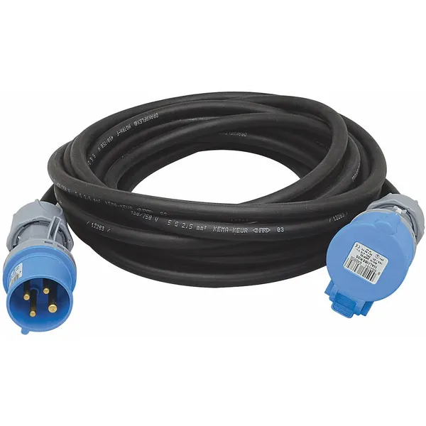 Skjøtekabel, CEE, NMHVO, 4G6mm2, 32A, 3-fas, 230V, IP44