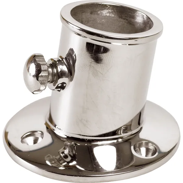 Flaggholder, utenpåliggende, forkrommet
