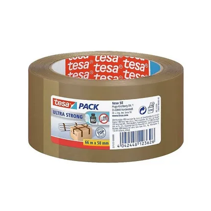 Pakketape Tesa 4124 brun 50mmx66m