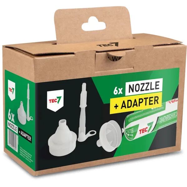 Tec7 Fugespiss & Adapter for 600ml pølse 6+6stk