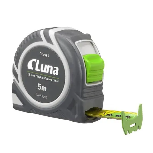 Målebånd 5 mtr. Luna Push Lock