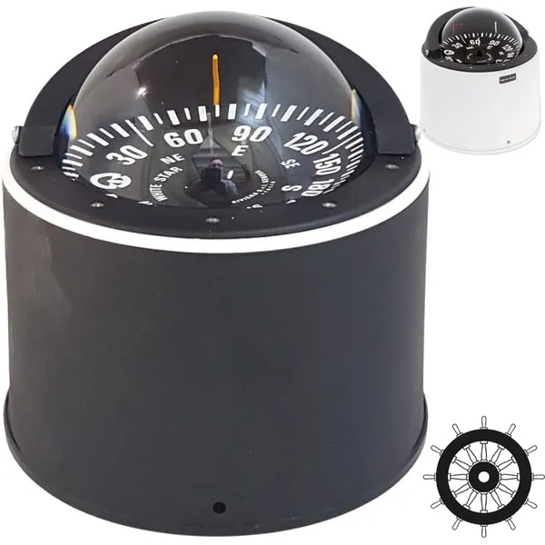 Riviera White Star BW4 kompass med pidestall