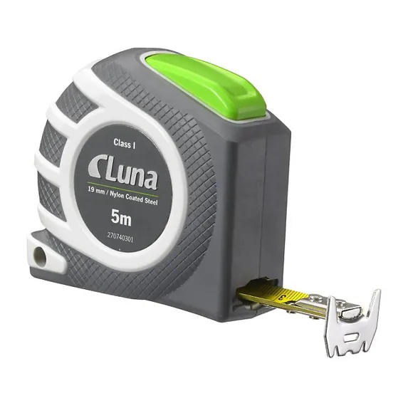 Målebånd 5 mtr. Magnetisk Autolock Luna