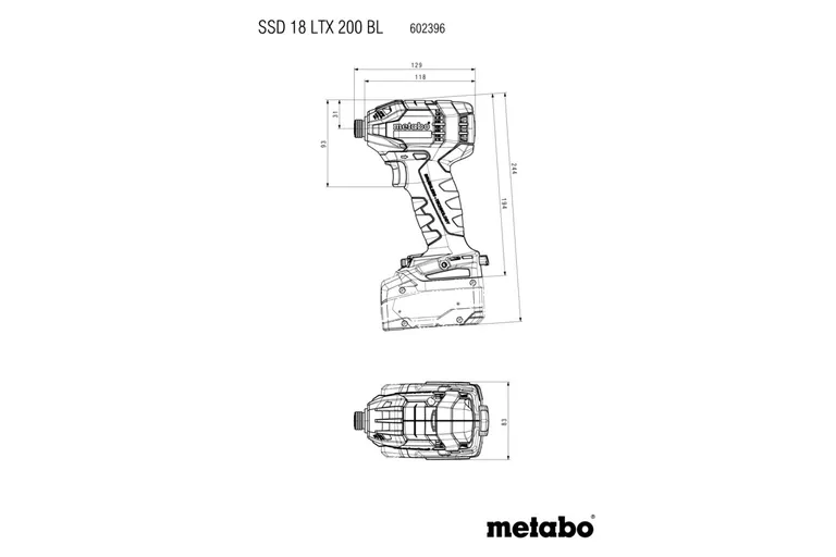 Metabo Slagskrutrekker SSD 18 LTX 200 BL Solo