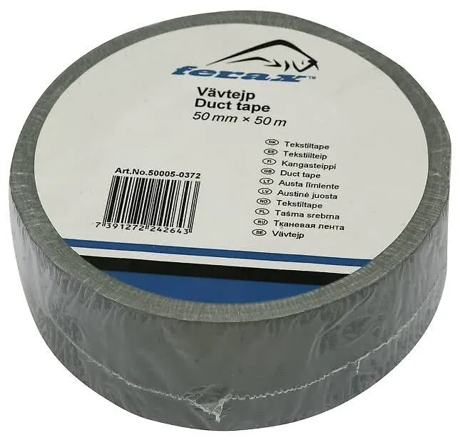 Tape, Tekstil DT 50 mm x 50 mtr. (sølv)