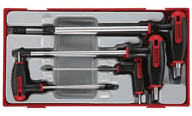Sekskantnøkkelsett m/t-håndtak 7-deler TTHEX7, TengTools