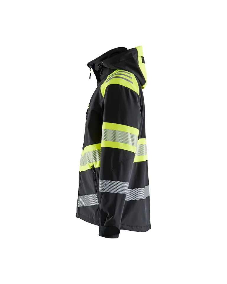 Softshell Jakke Varsel, Svart/Varselgul