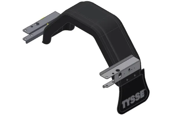 Hjulskjerm plast komplett høyre-6014,6111,6260