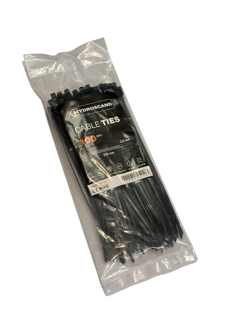 Strips 3,6 x 200 mm Svart