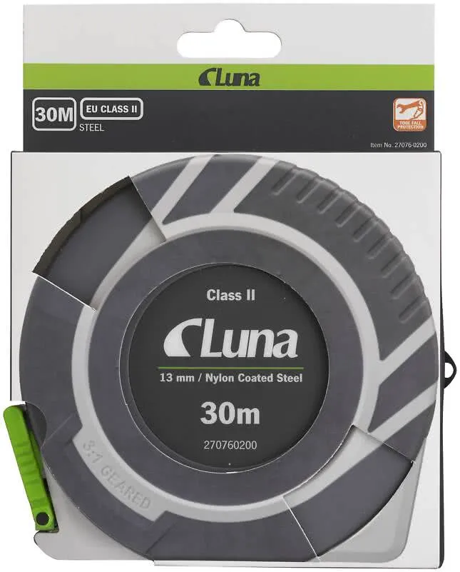 Målebånd 30 mtr. Stål Luna