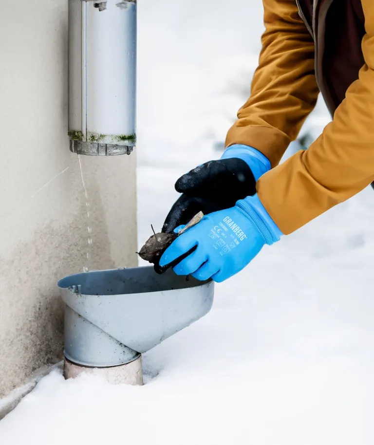 Hanske, Montering, Lateks Vinter Vanntett Blå