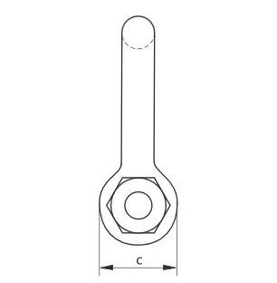 Sjakkel m/mutter H 1Tonn og oppover