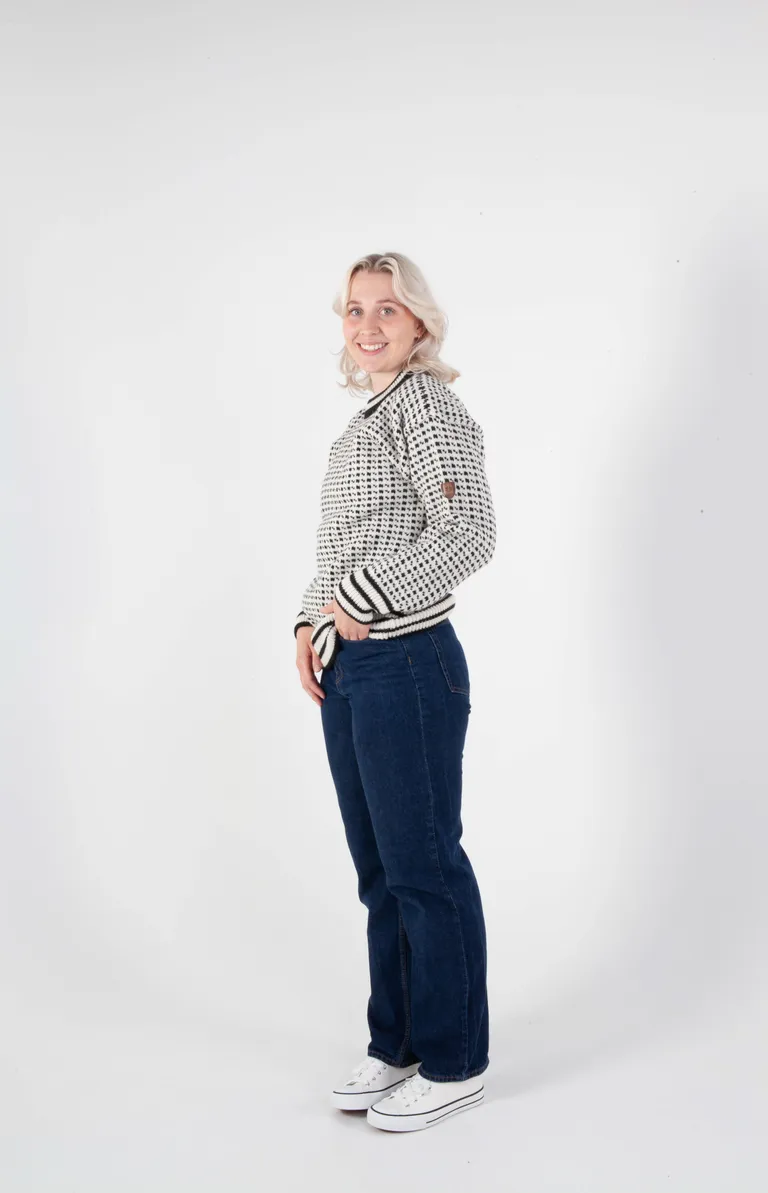 Islender Genser Hvit/Sort