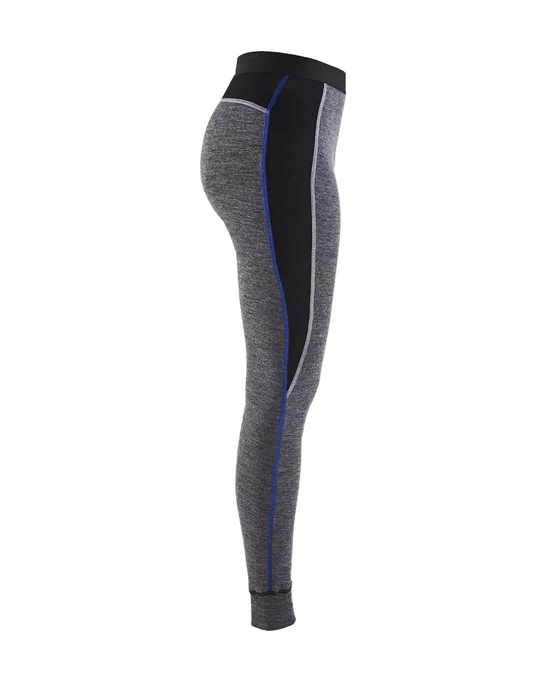 WARM 100% Merino Undertøybukse Dame Grå/Svart