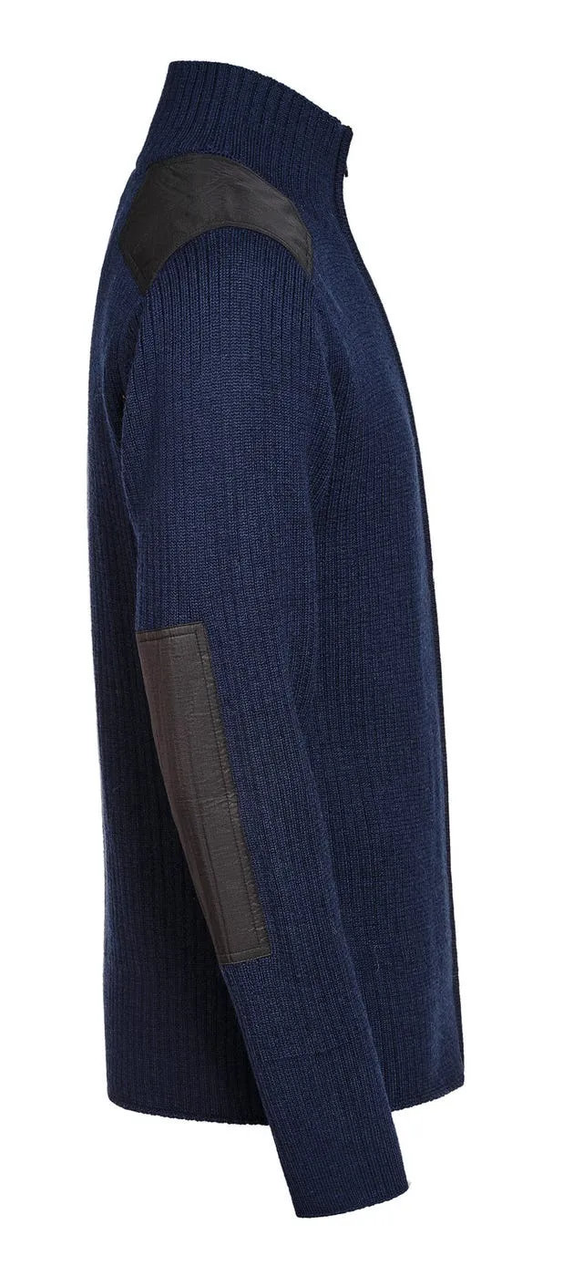 Voss Ulljakke med zip Marineblå