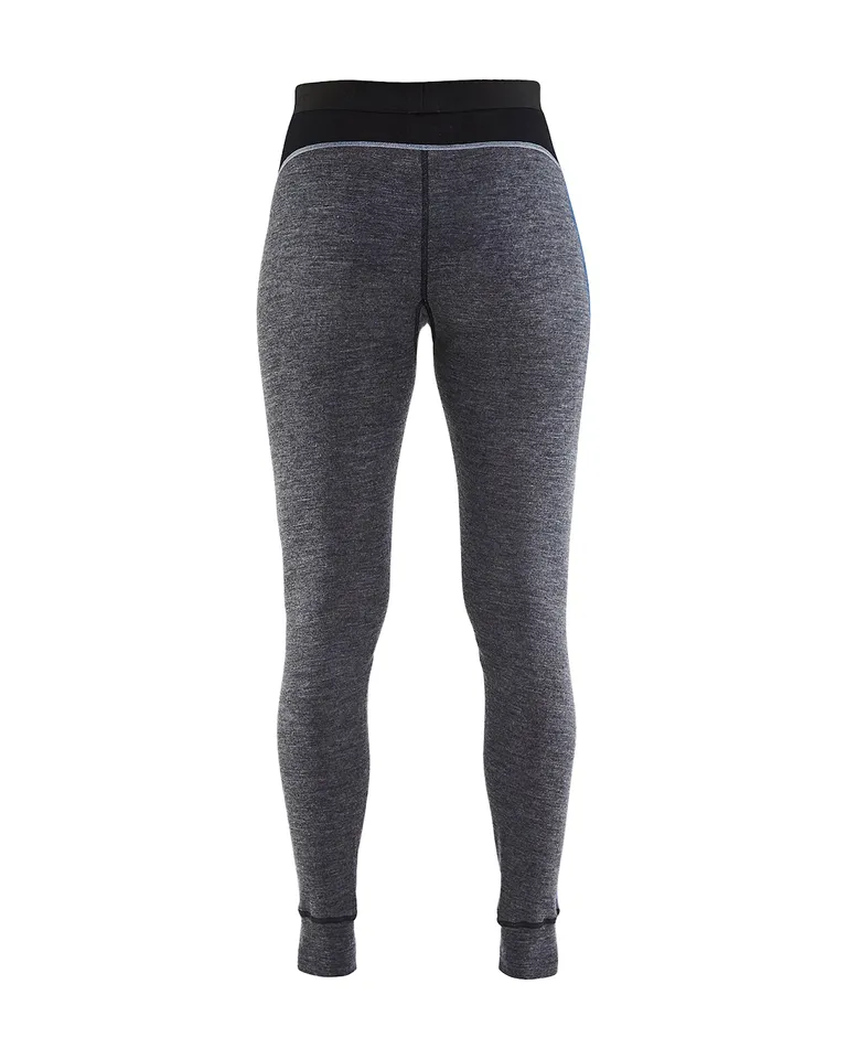 WARM 100% Merino Undertøybukse Dame Grå/Svart