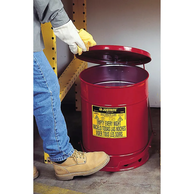 Avfallsbeholder stål, 52 ltr.