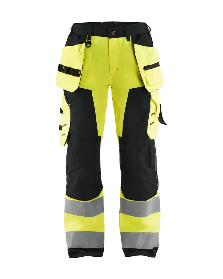 Håndverksbukse Varsel Dame Gul/Sort