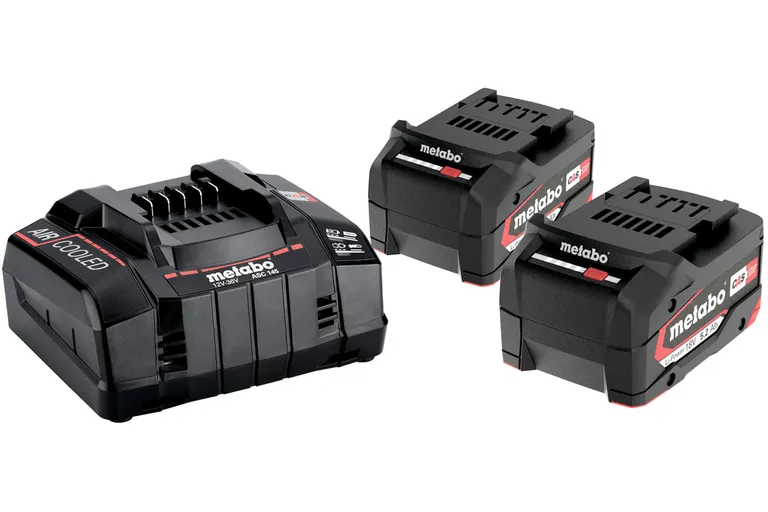 Metabo Batteri-sett 2 x 5.2AH + Hurtiglader ASC 145