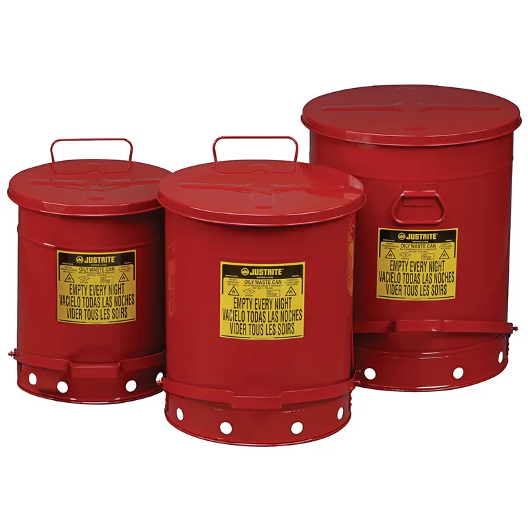 Avfallsbeholder stål, 52 ltr.