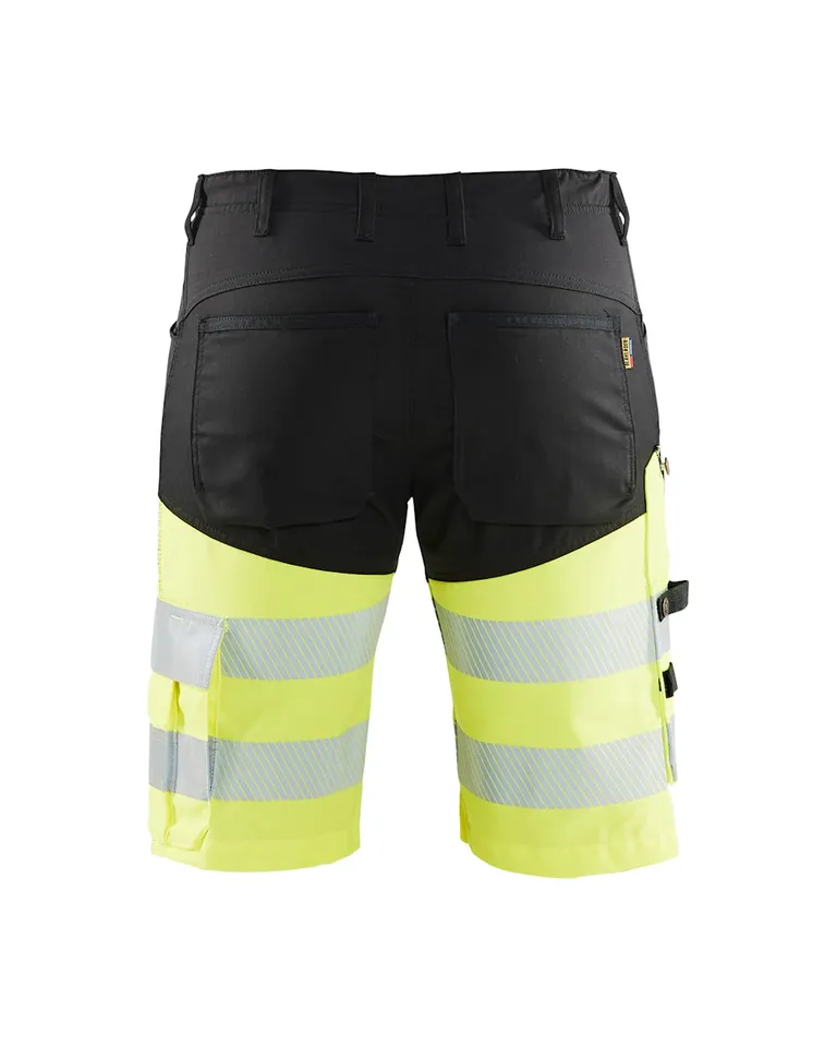 Varselshorts Med Stretch Svart/Gul
