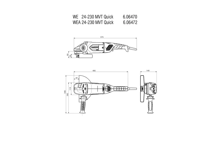 Metabo Vinkelsliper WEA 24-230 MVT Q