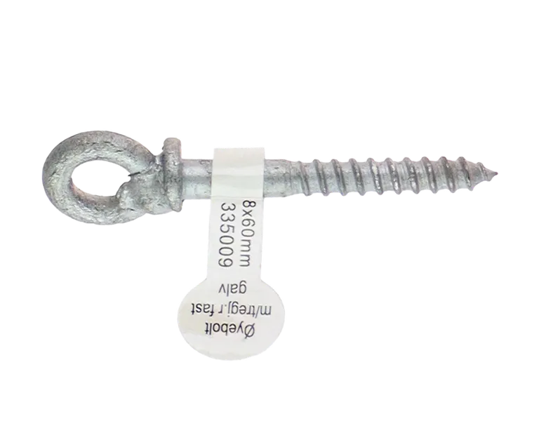 Øyebolt m/tregj. fast 8x60mm