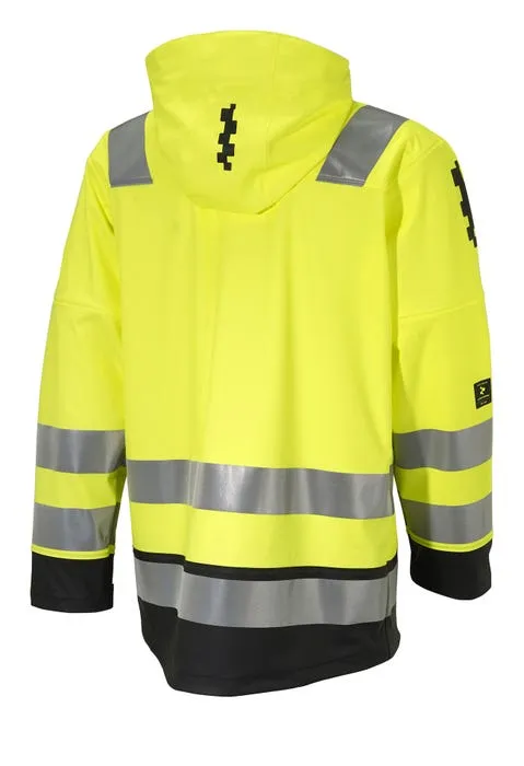 Regnjakke Stord med hette Hivis Gul KL.2/3