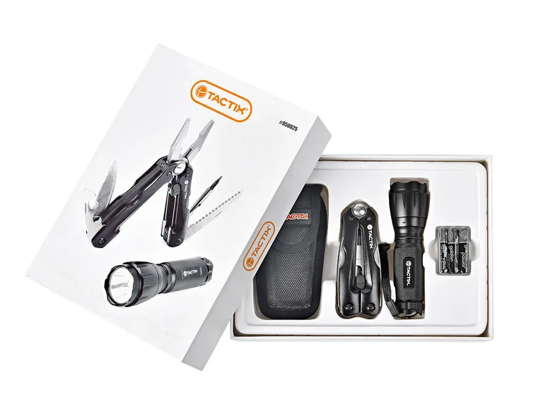 Multiverktøy m/lommelykt Survival