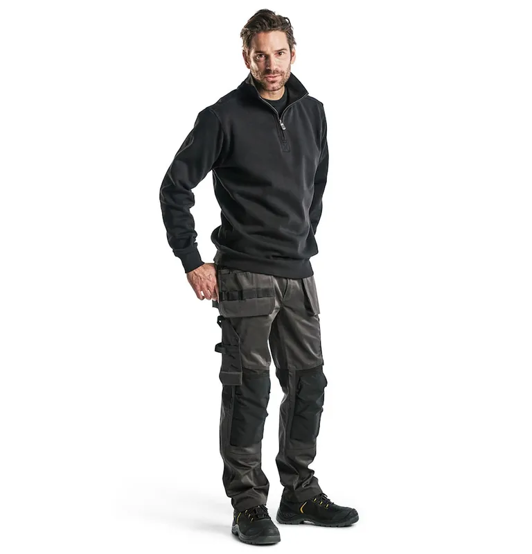 Collegegenser m/krave, Svart